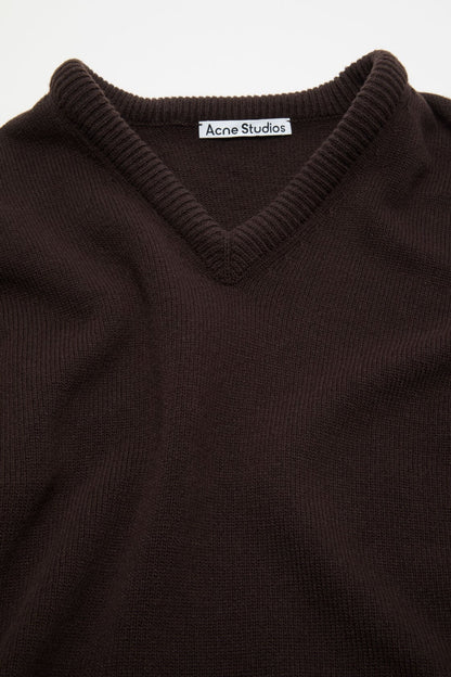 Acne Studios layered wool sweater - Dark brown