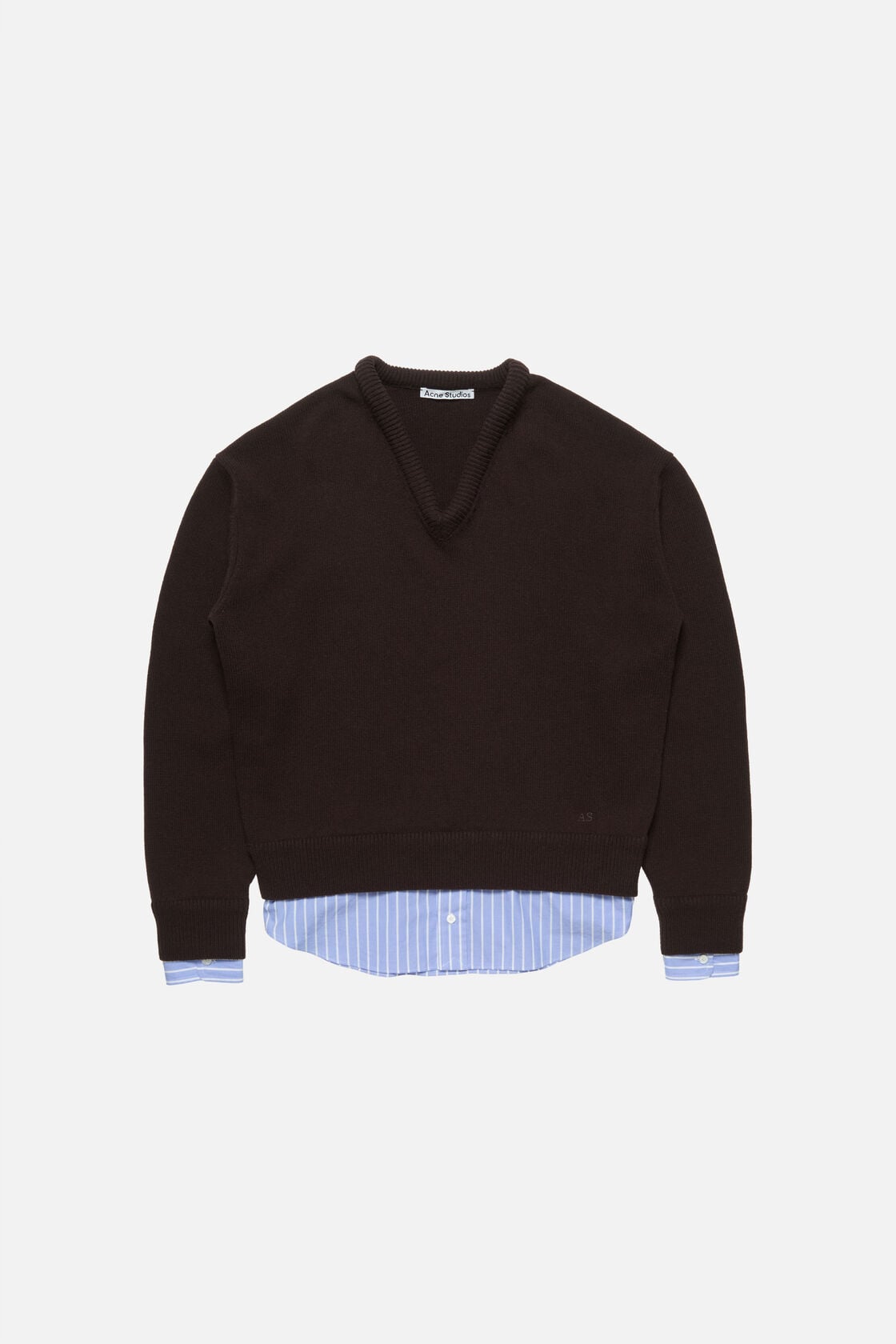 Acne Studios layered wool sweater - Dark brown