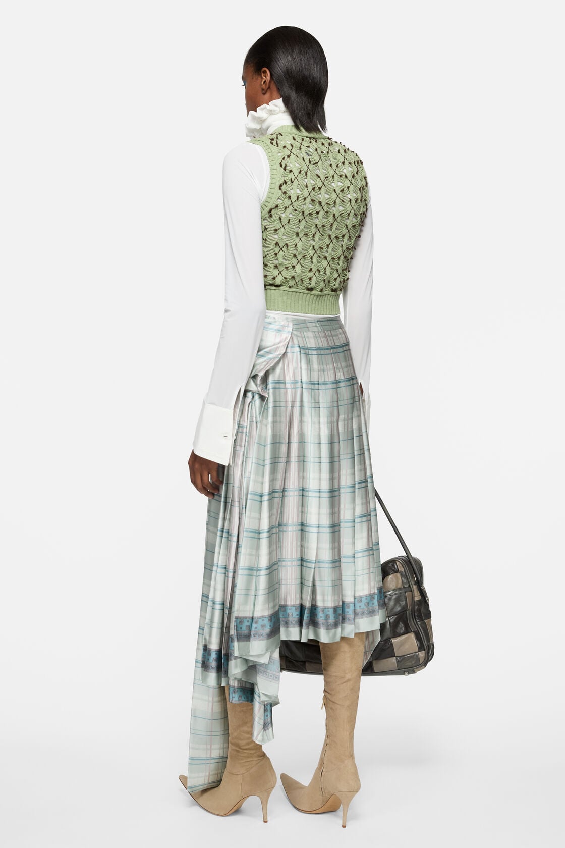 Acne Studios Argyle wool vest - Sage green