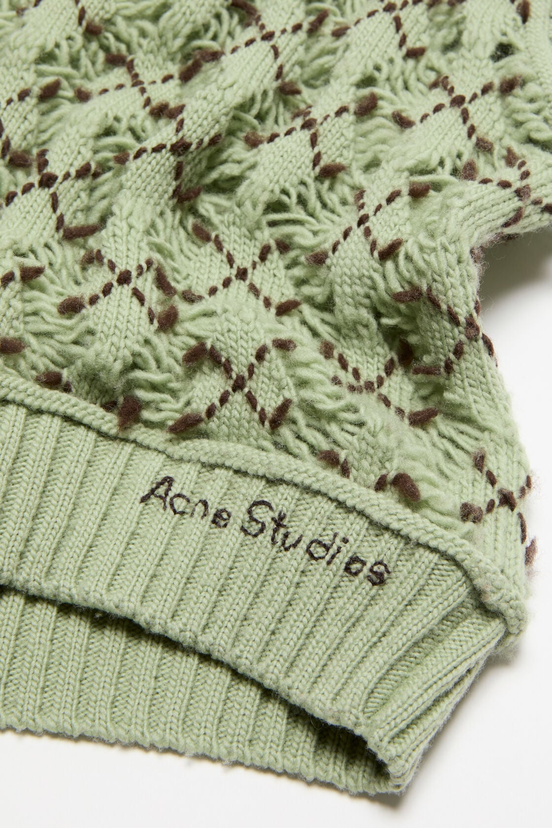 Acne Studios Argyle wool vest - Sage green