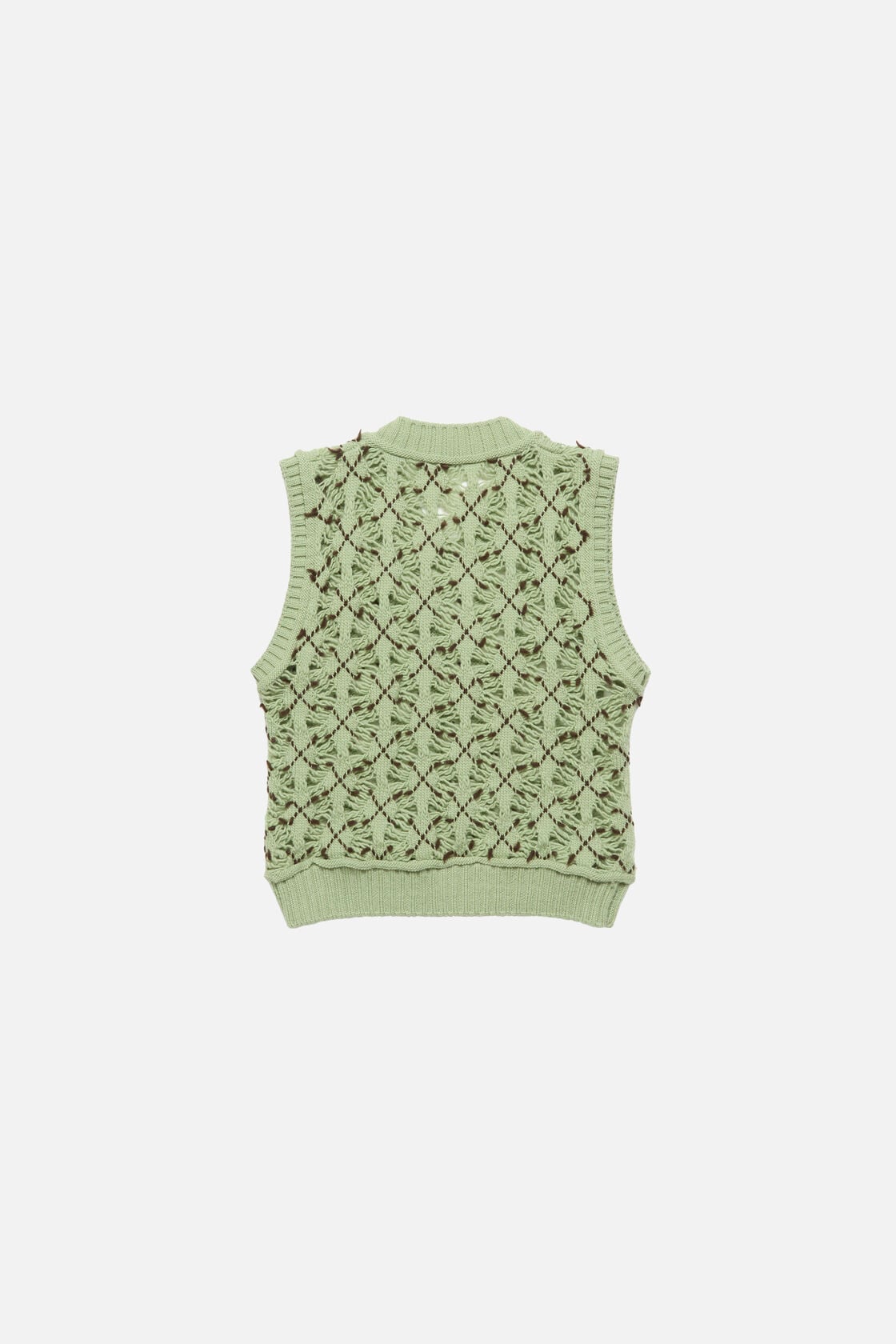 Acne Studios Argyle wool vest - Sage green