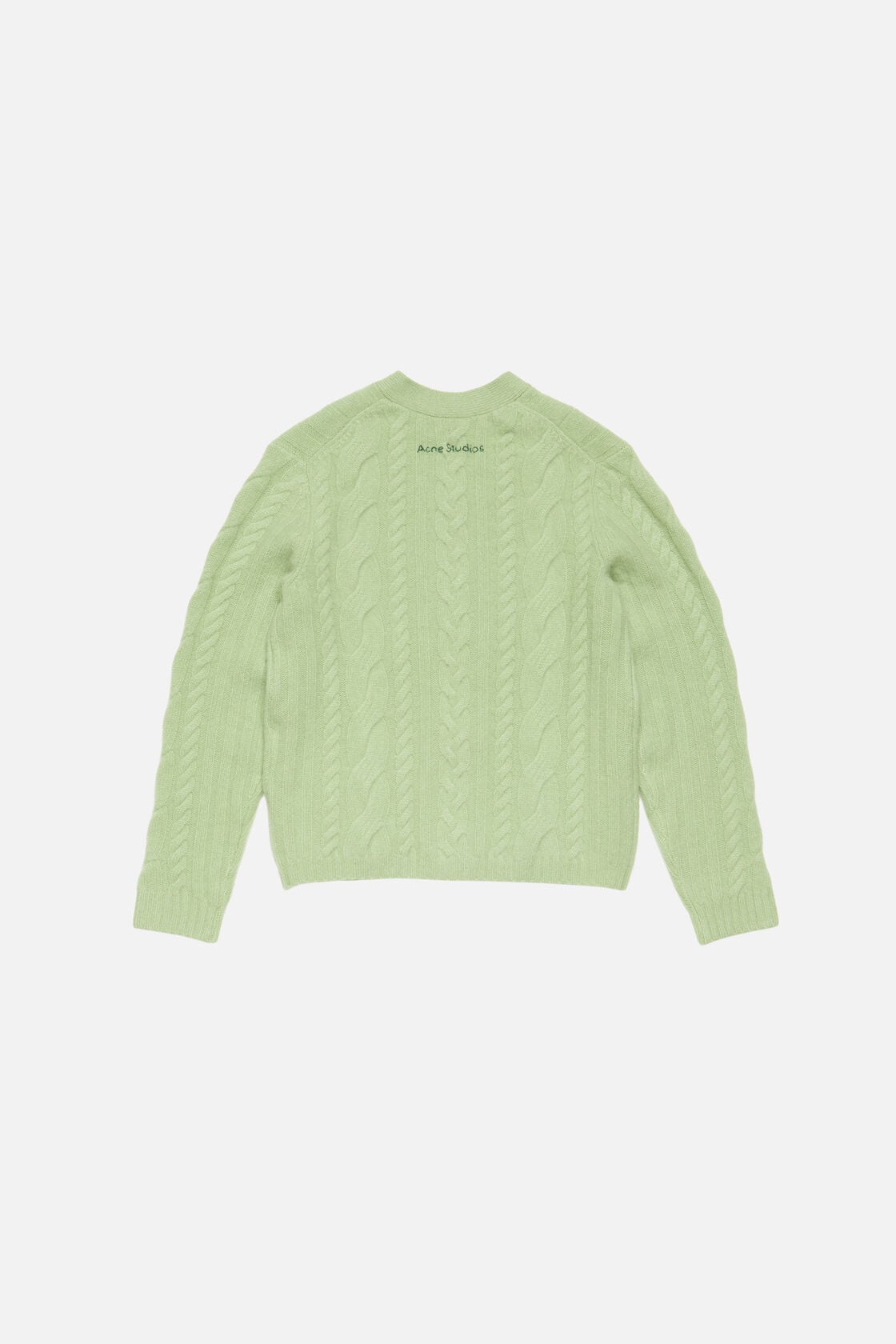 Acne Studios Cashmere Cable-Knit Cardigan - Sage green