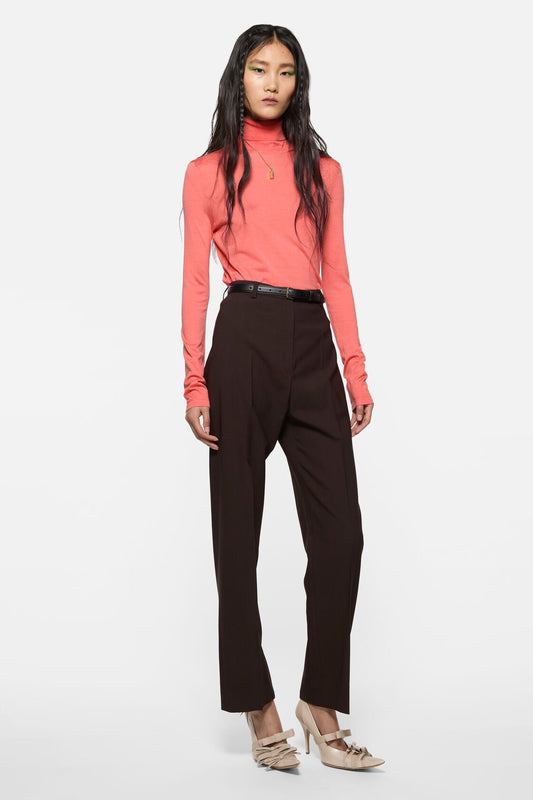 Acne Studios Fine silk turtleneck - Peach pink