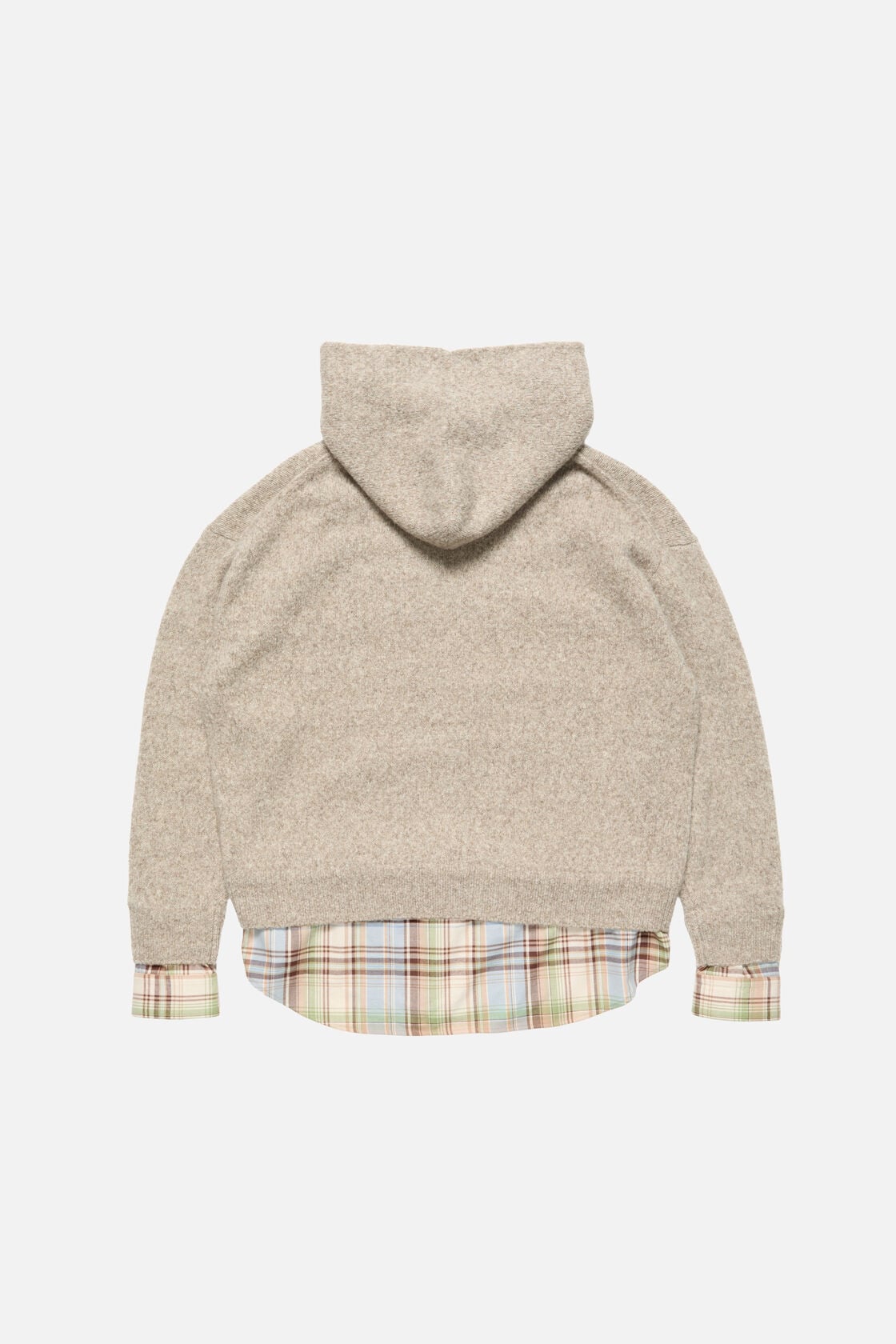 Acne Studios Layered knit hoodie - Medium beige