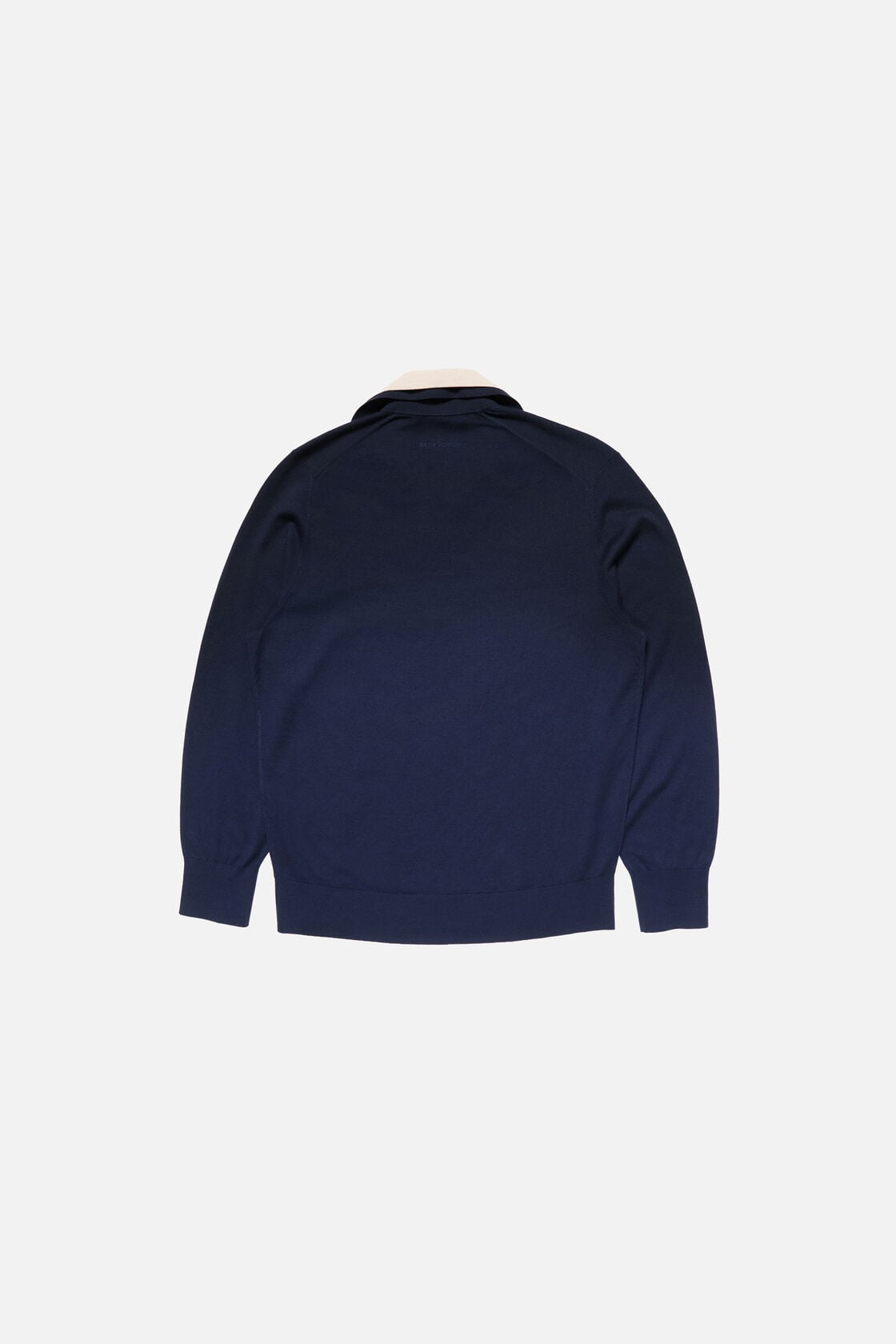 Acne Studios Silk blend polo knit - Navy/beige