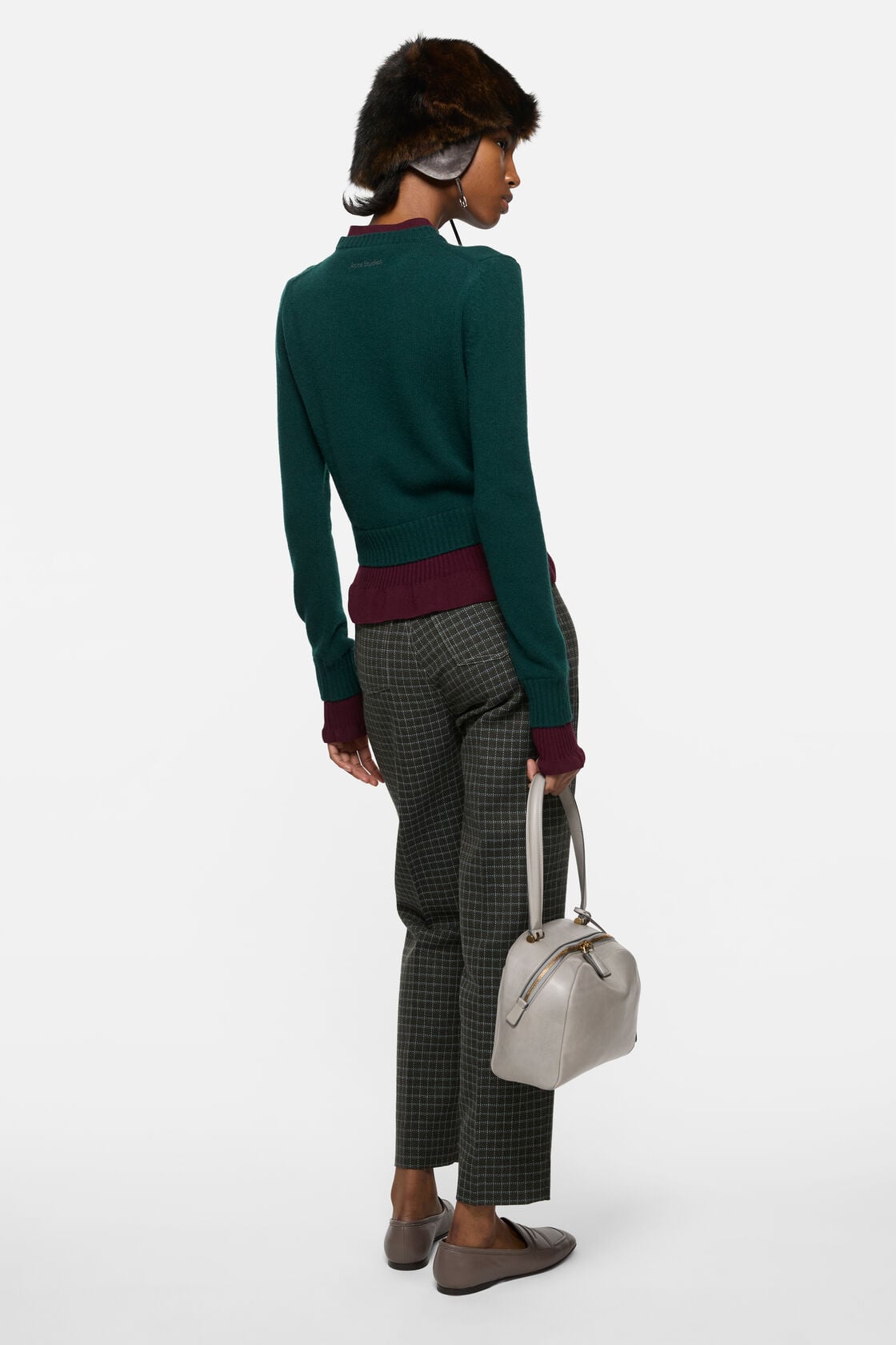 Acne Studios Layered knit sweater - Dark green