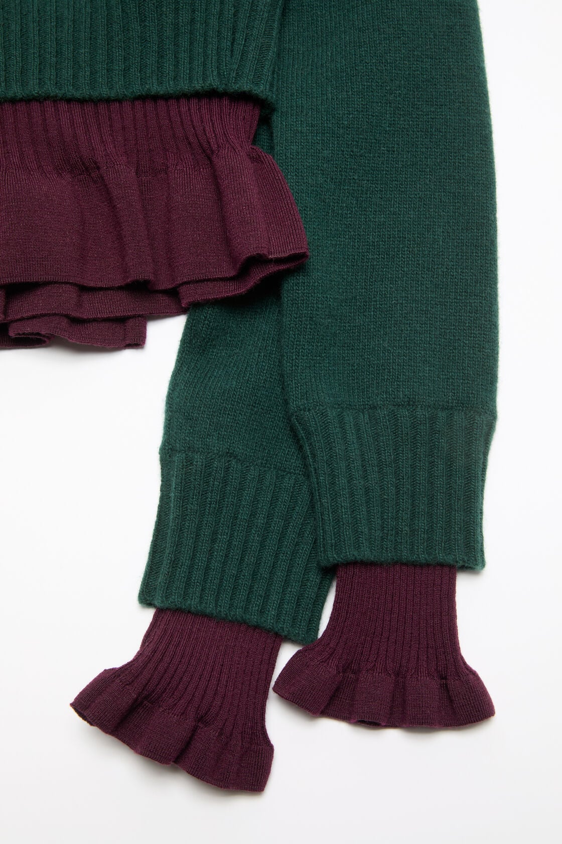Acne Studios Layered knit sweater - Dark green
