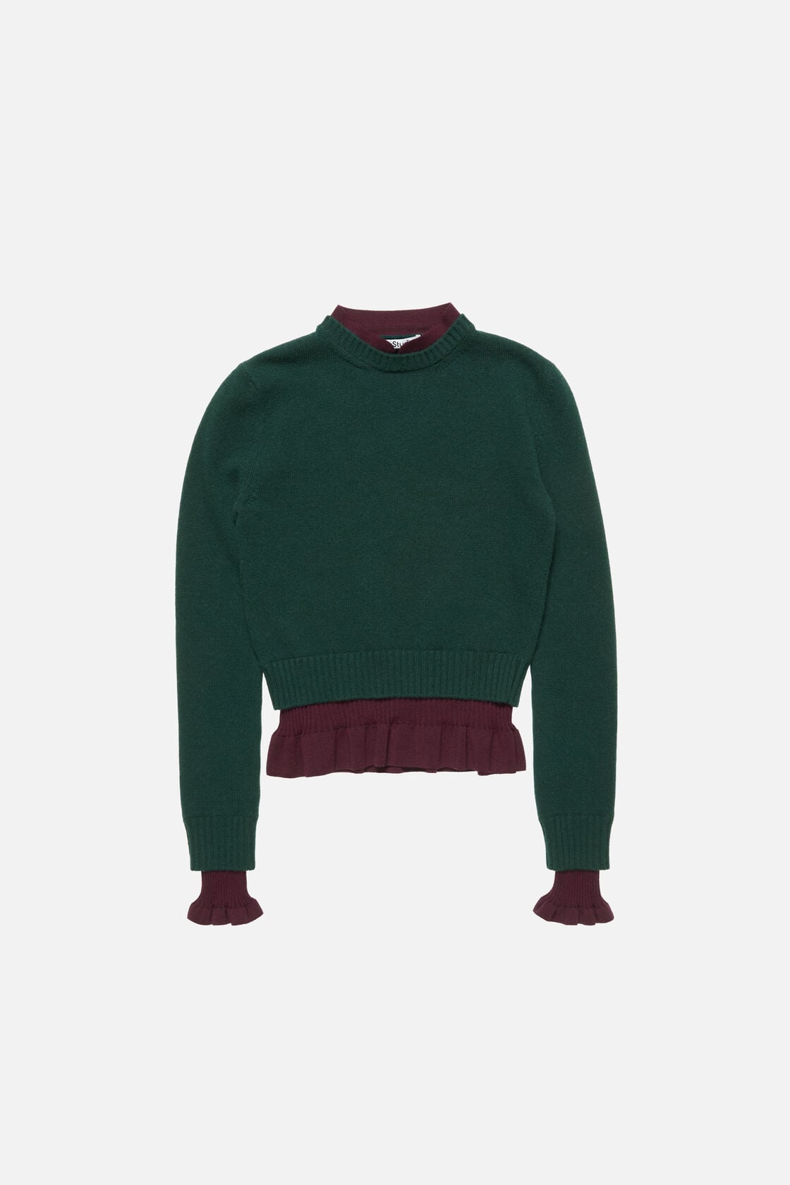 Acne Studios Layered knit sweater - Dark green