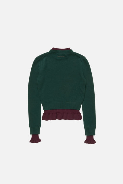 Acne Studios Layered knit sweater - Dark green