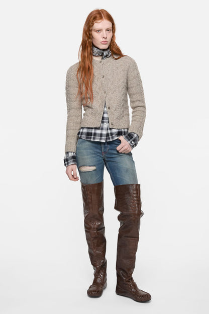 Acne Studios Cable knit cardigan - Medium beige