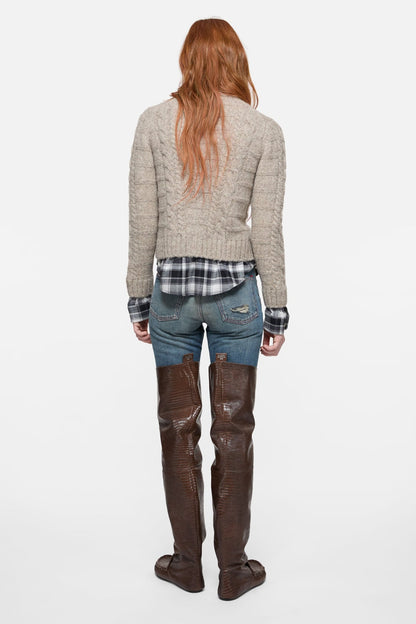 Acne Studios Cable knit cardigan - Medium beige