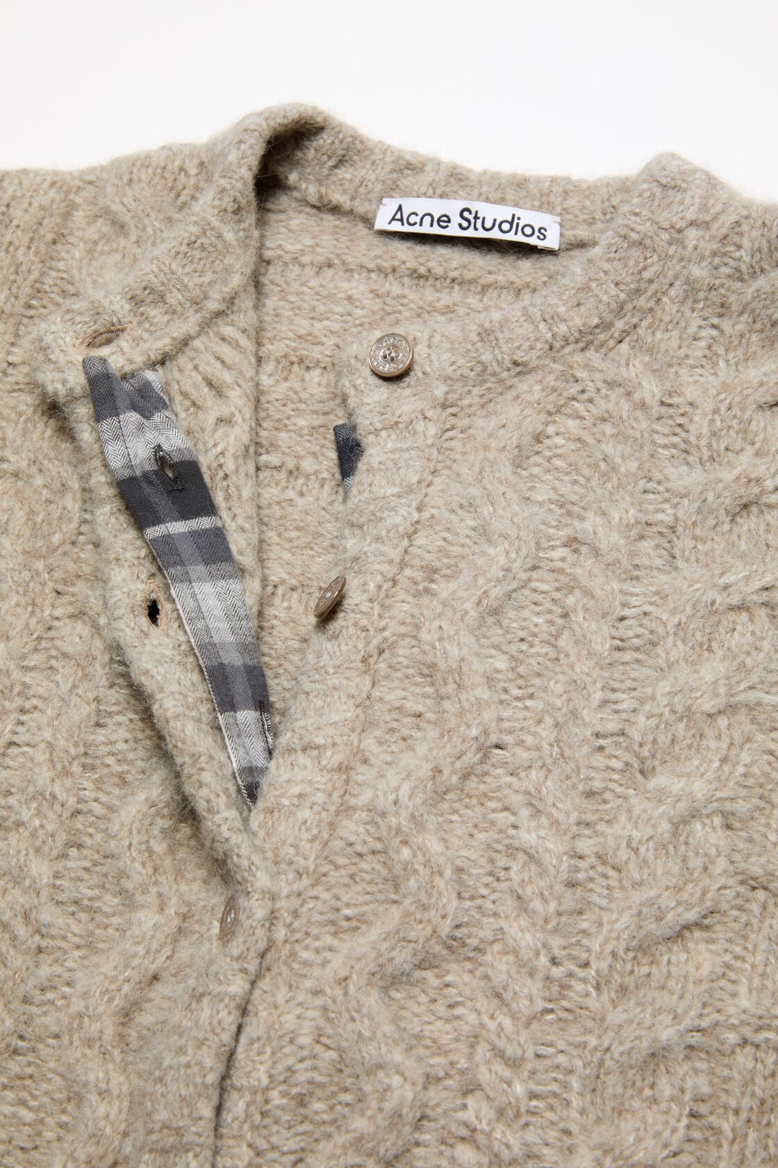Acne Studios Cable knit cardigan - Medium beige