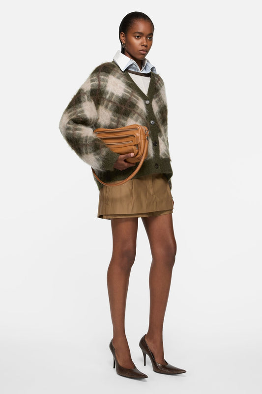 Acne Studios Mohair v-neck cardigan - Olive green/multi