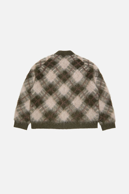 Acne Studios Mohair v-neck cardigan - Olive green/multi