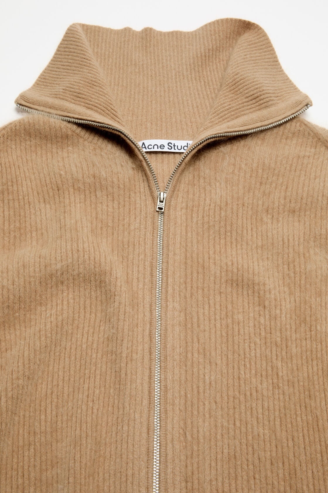 Acne Studios Cashmere zip-up cardigan - Light brown