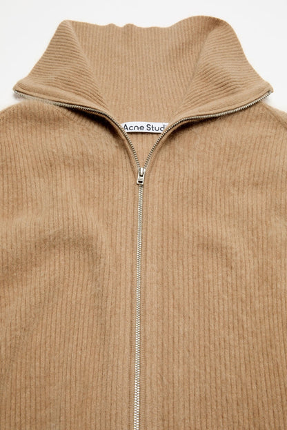 Acne Studios Cashmere zip-up cardigan - Light brown