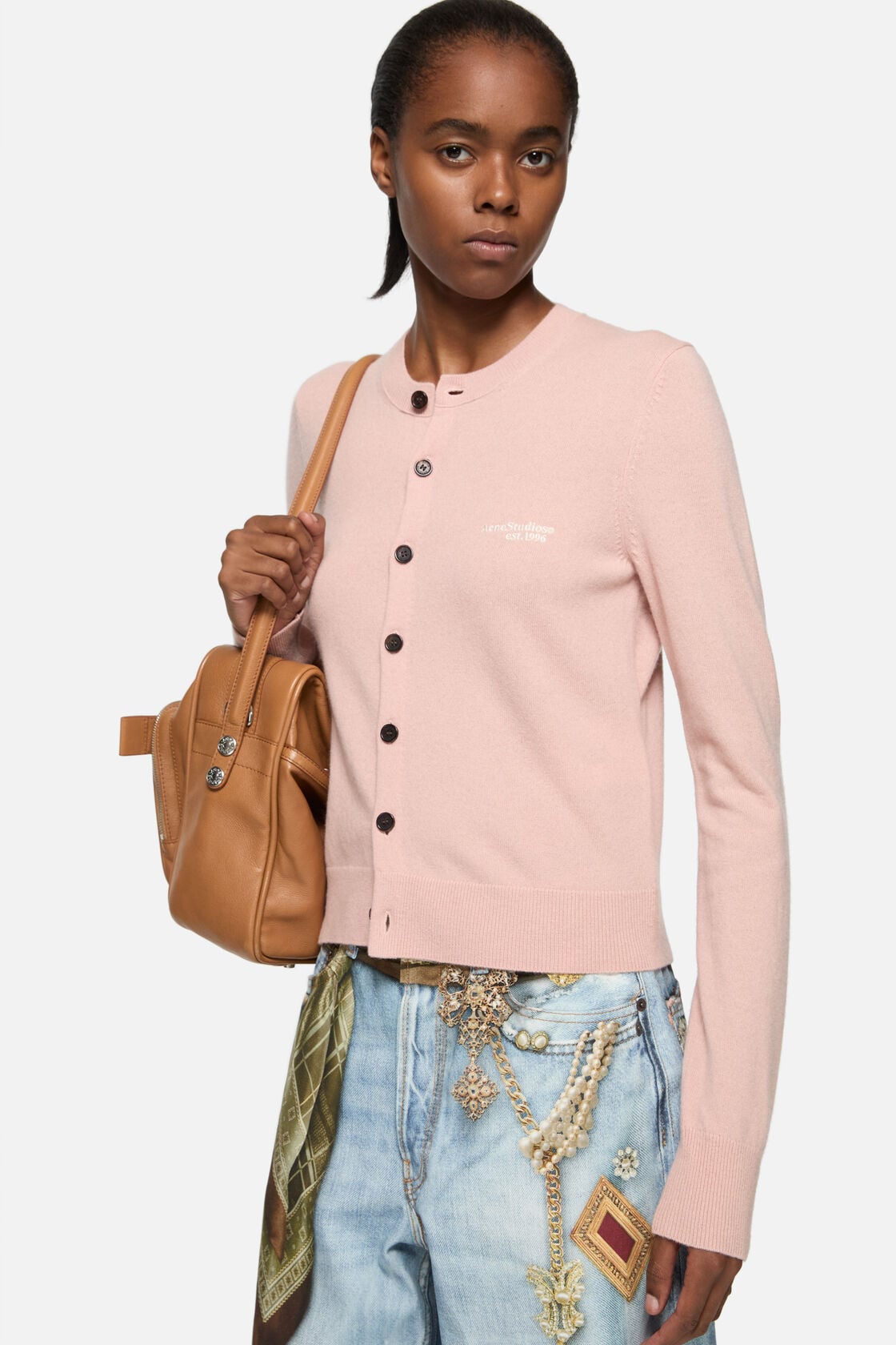 Acne Studios Yak wool cardigan - Dirty pink