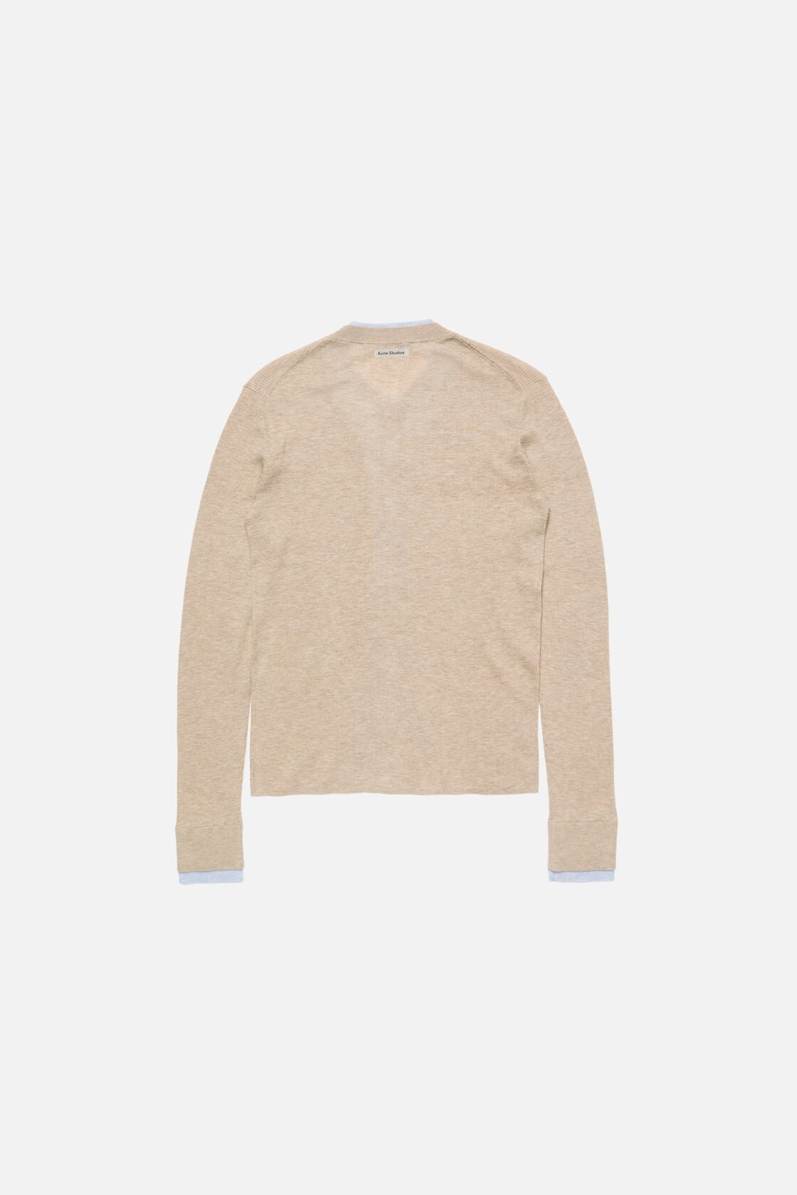 Acne Studios Layered silk-wool cardigan - Beige/light blue