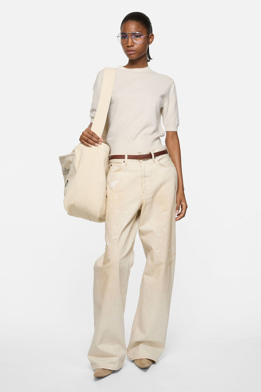 Acne Studios Cashmere logo knit - White