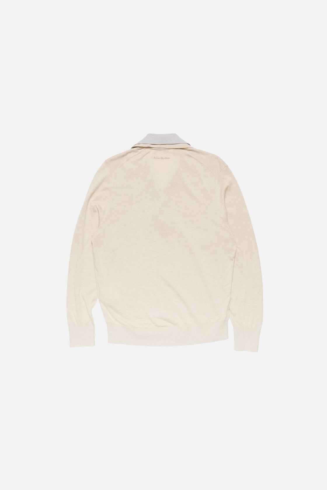 Acne Studios Layered silk knit sweater - Beige/grey