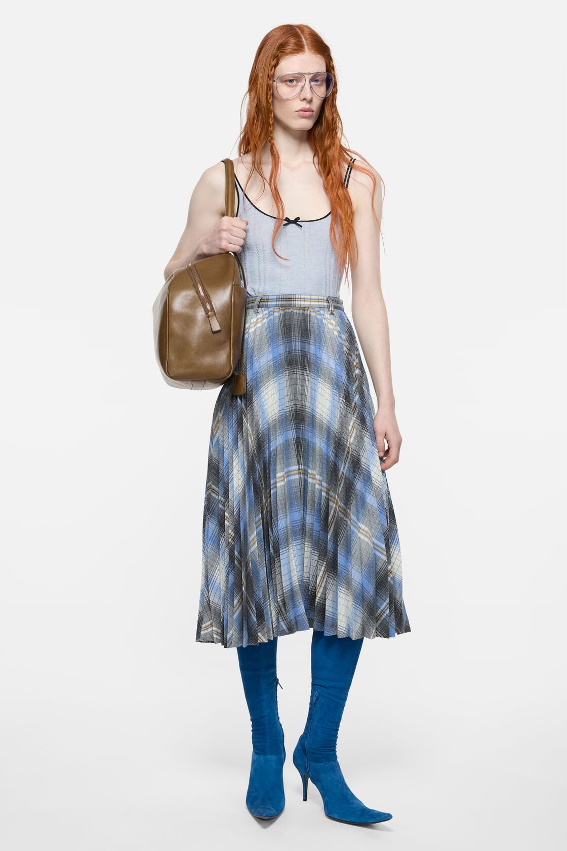 Acne Studios Silk knit tank top - Light blue