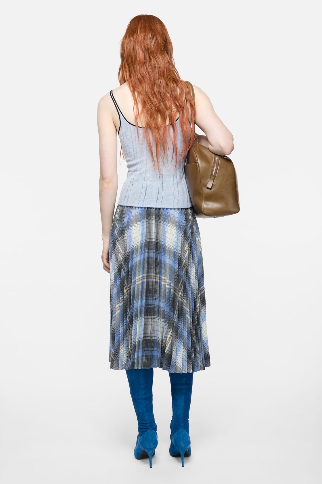 Acne Studios Silk knit tank top - Light blue