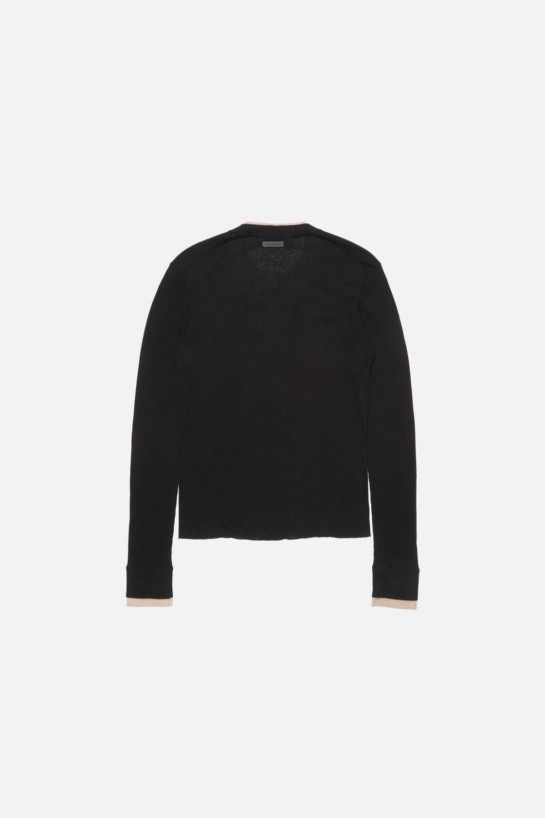 Acne Studios Layered silk-wool cardigan - Black/beige