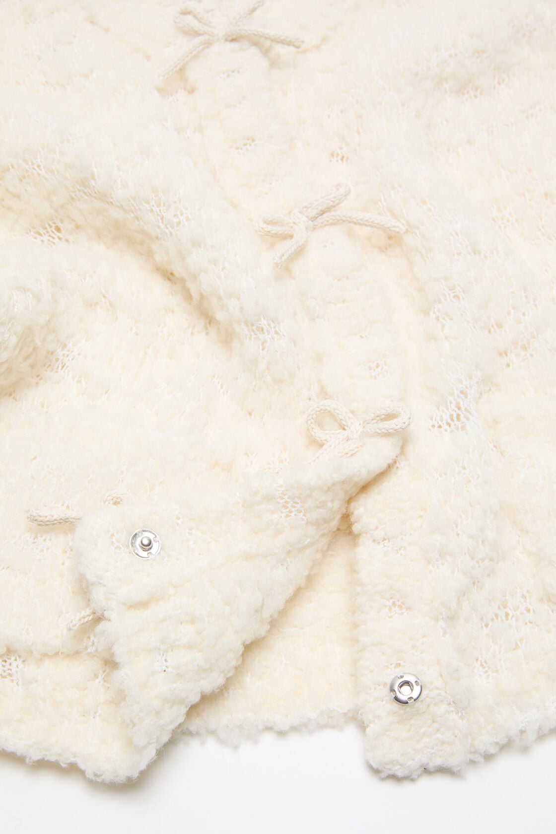 Acne Studios Bow wool cardigan - White