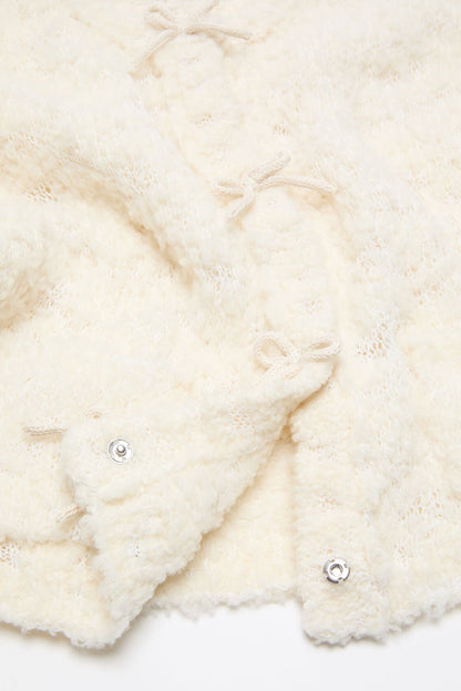 Acne Studios Bow wool cardigan - White