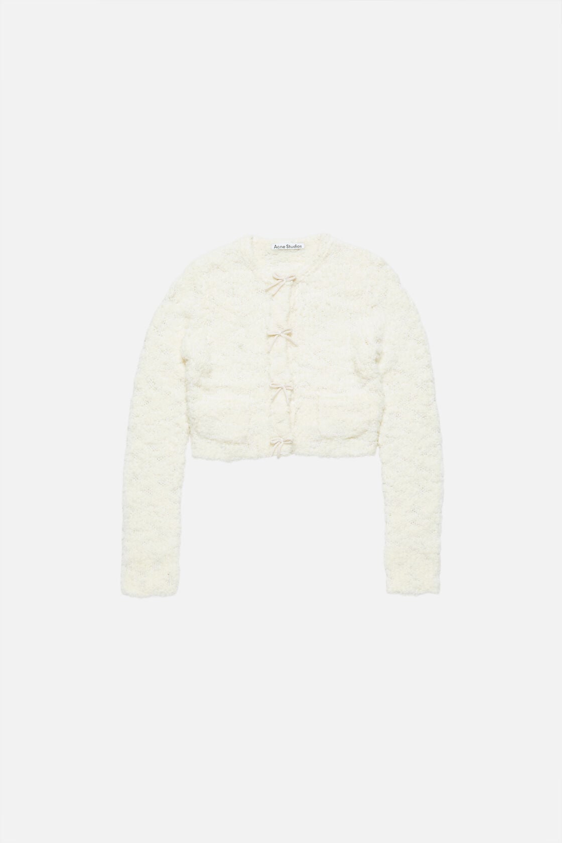 Acne Studios Bow wool cardigan - White