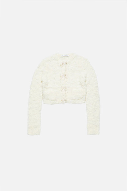 Acne Studios Bow wool cardigan - White