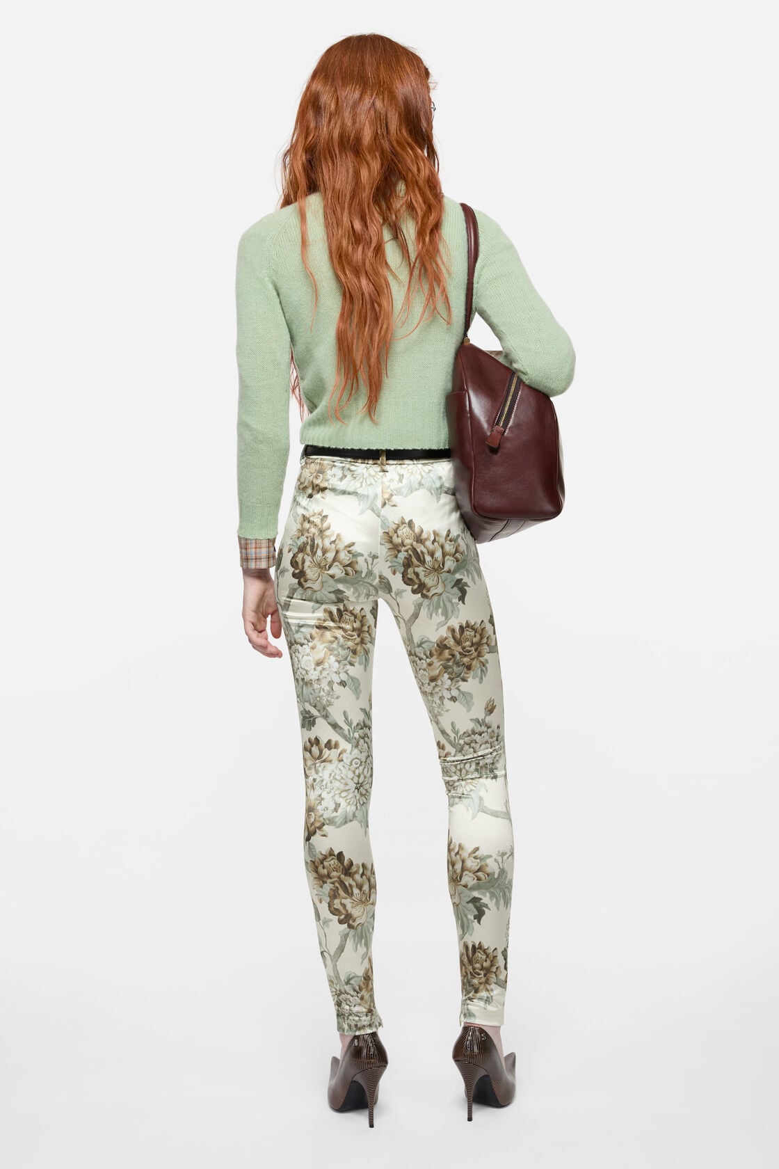 Acne Studios Fitted printed trousers - Cream beige