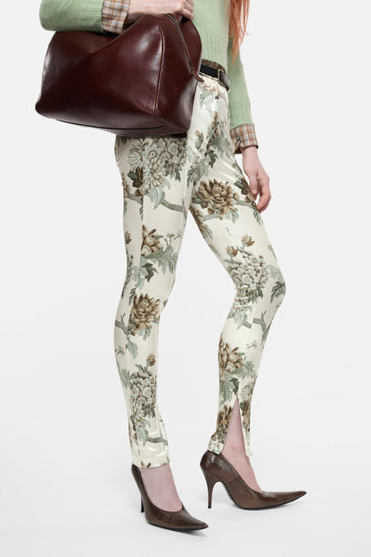 Acne Studios Fitted printed trousers - Cream beige