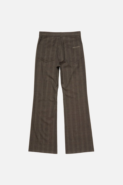 Acne Studios Tailored Wool Check Trousers - Brown/black
