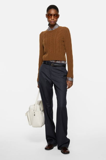Acne Studios Pinstripe wool trousers - Navy blue