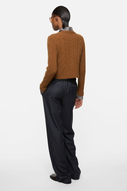 Acne Studios Pinstripe wool trousers - Navy blue