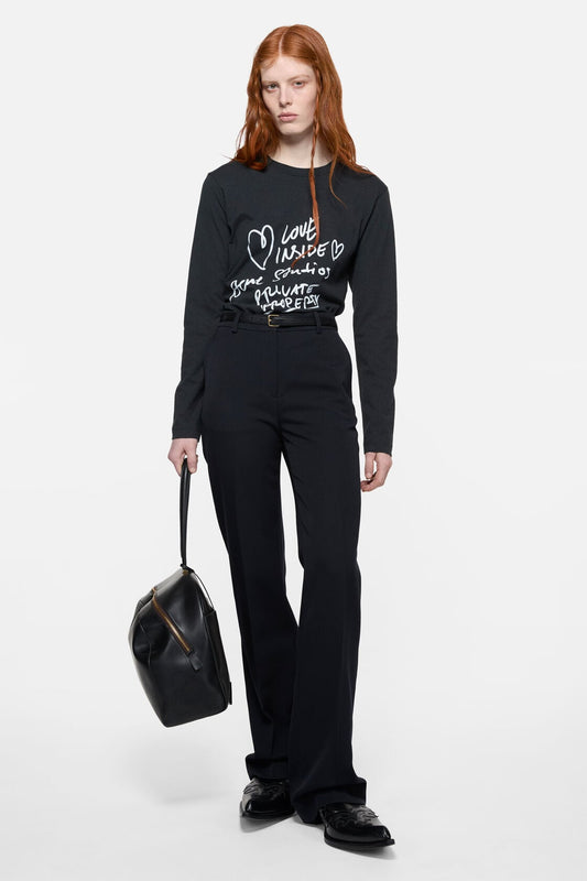 Acne Studios Tailored Wool Stripe Trousers - Navy blue