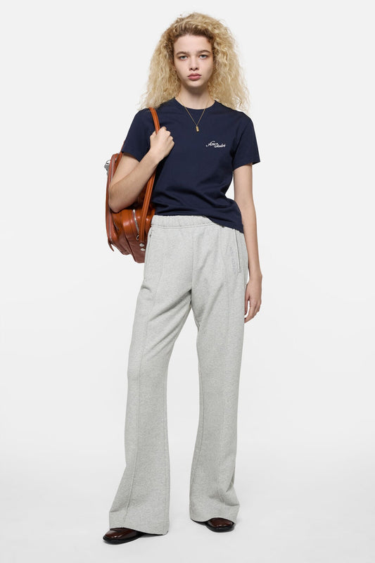 Acne Studios Fleece trousers with logo - Grey Melange