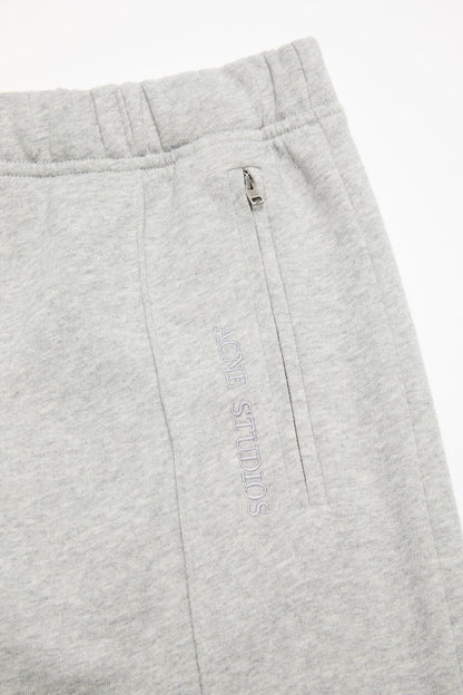 Acne Studios Fleece trousers with logo - Grey Melange
