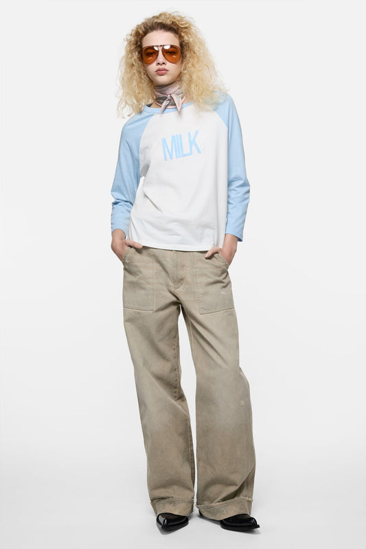 Acne Studios Stained twill trousers - Camel Beige