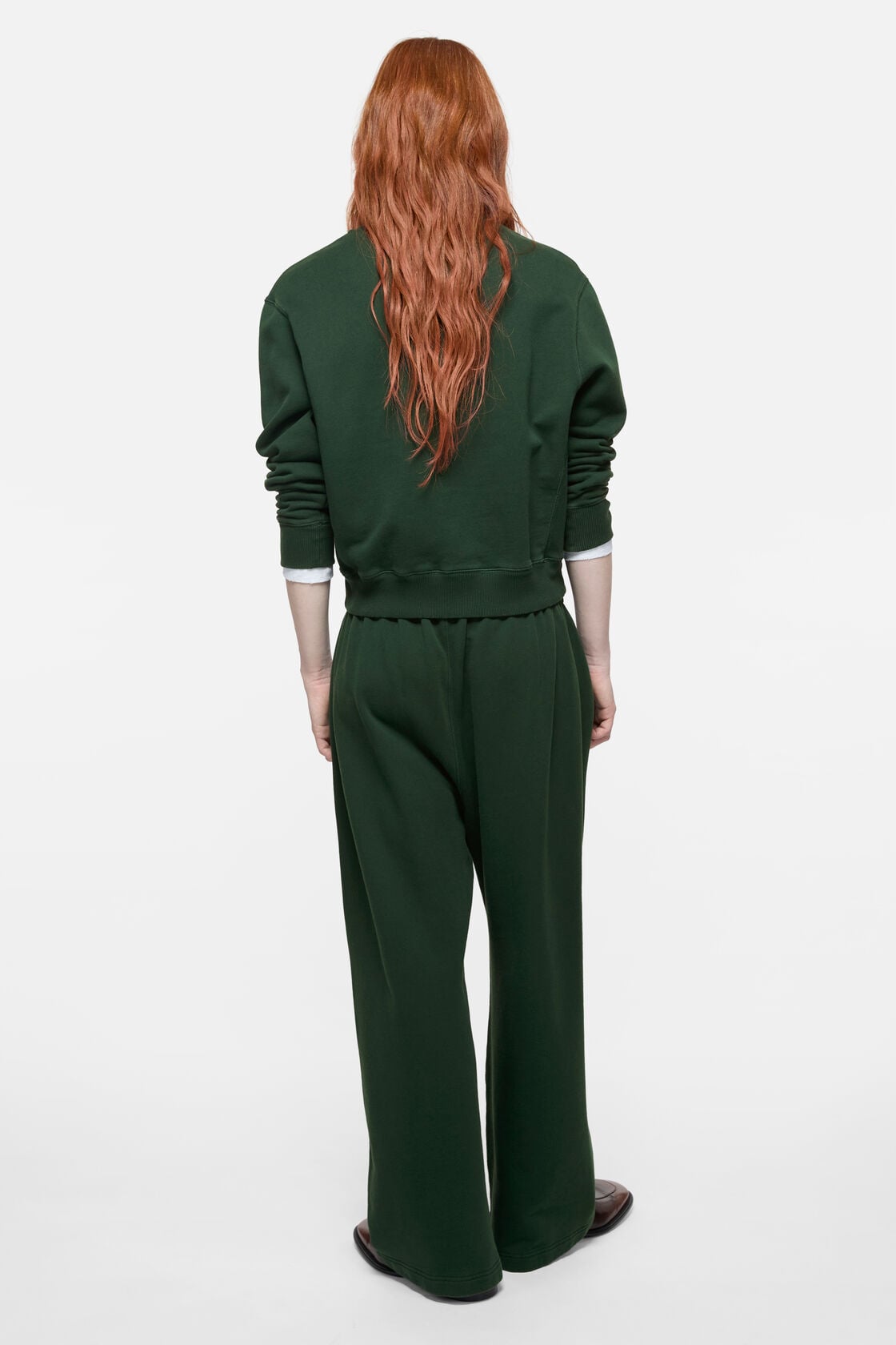 Acne Studios Fleece logo sweatpants - Dark green