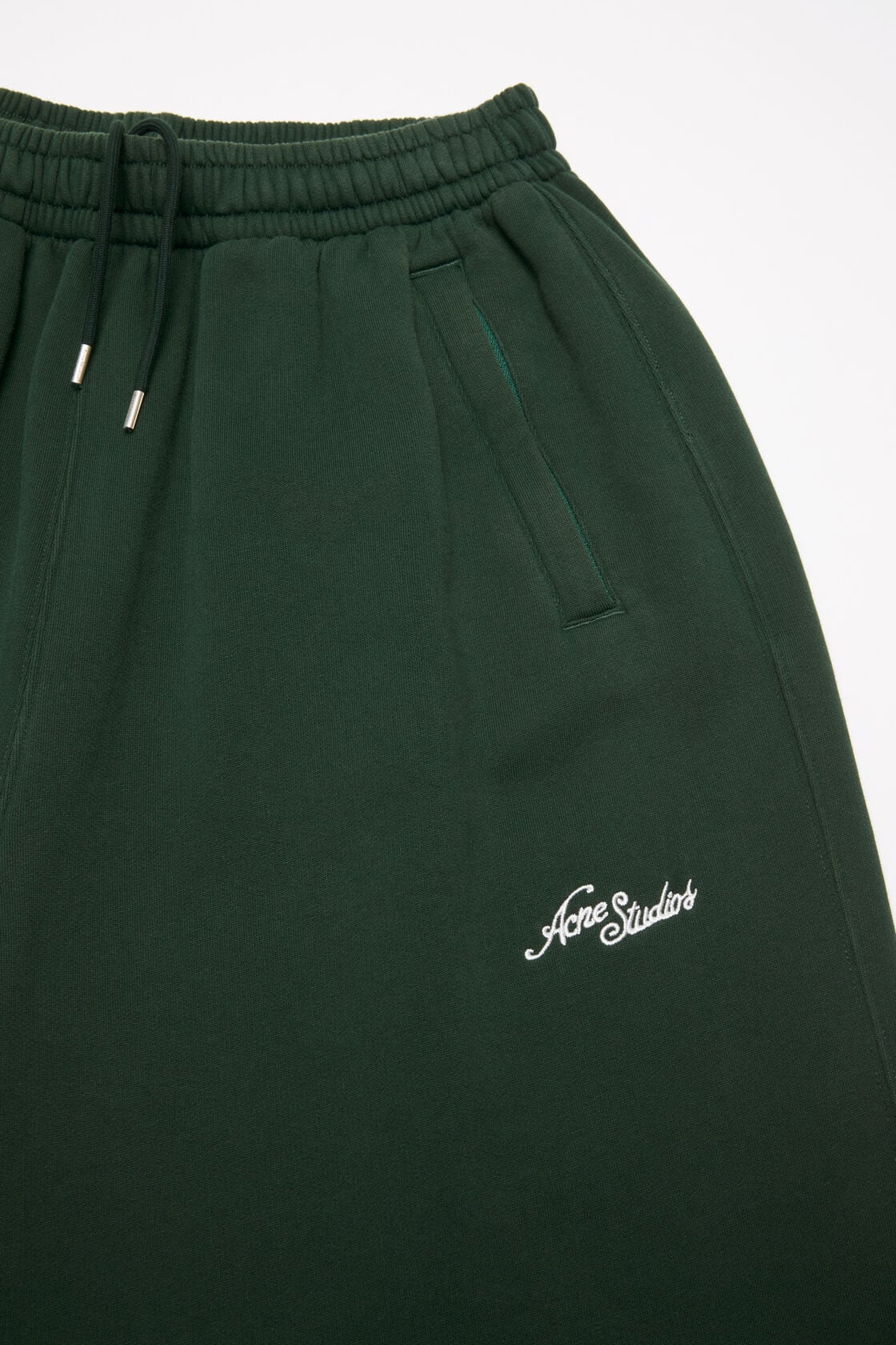 Acne Studios Fleece logo sweatpants - Dark green