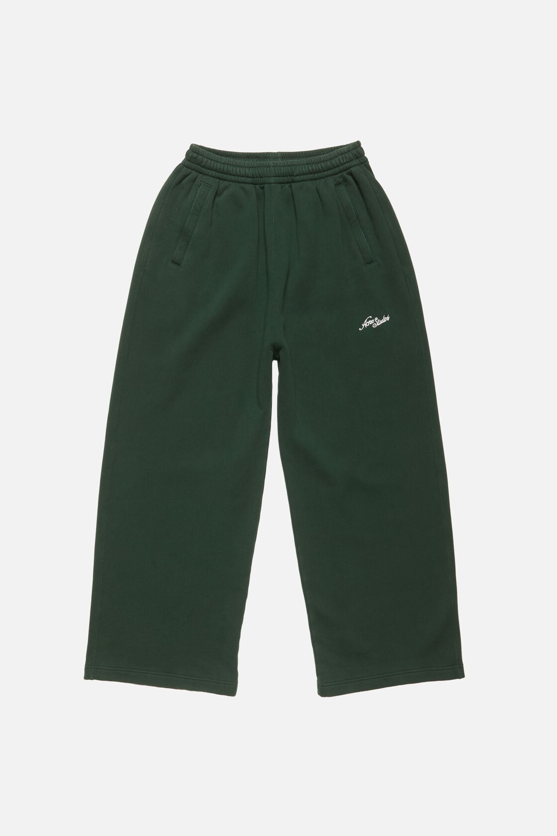 Acne Studios Fleece logo sweatpants - Dark green