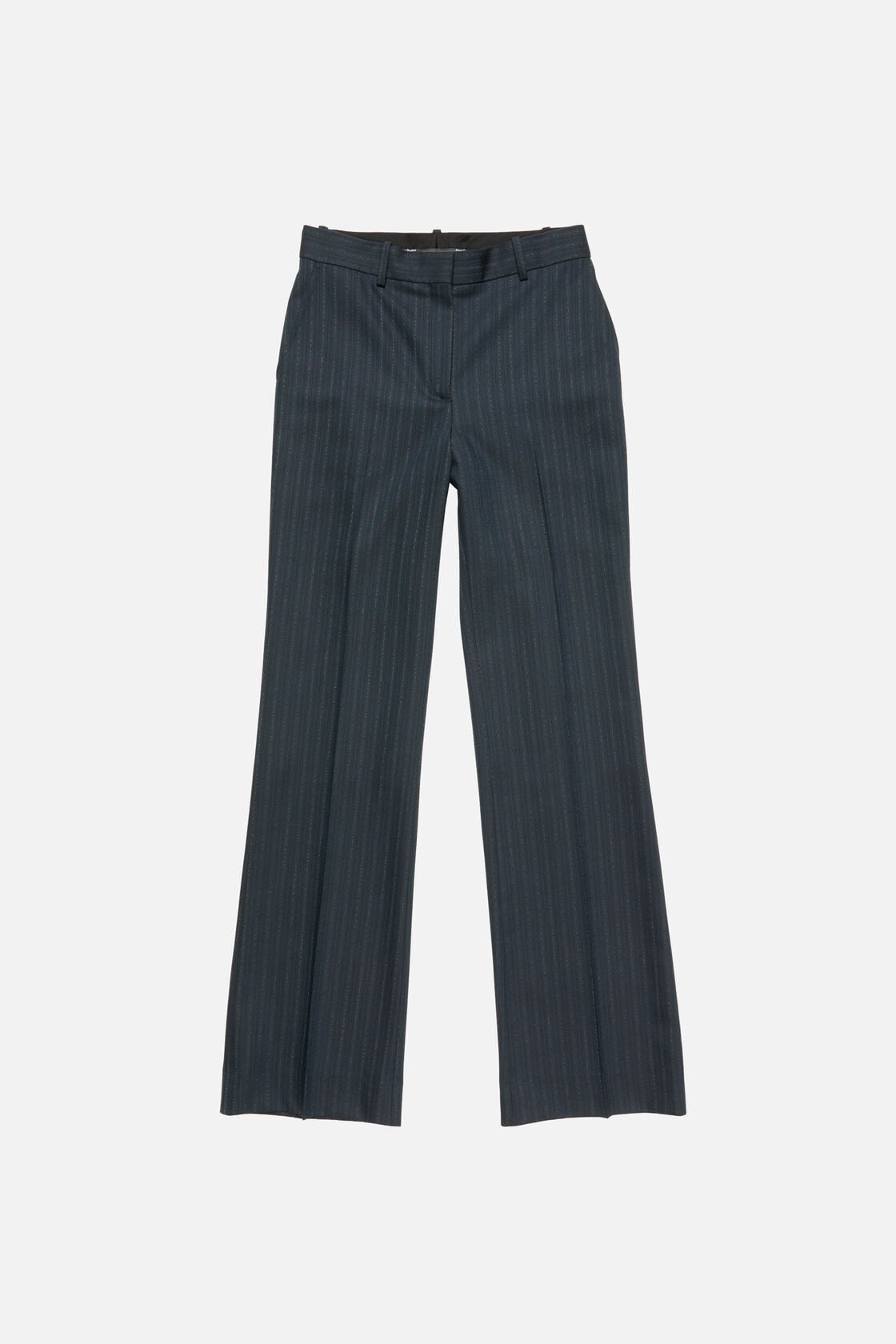 Acne Studios Pinstripe wool suit trousers - Black/Teal blue