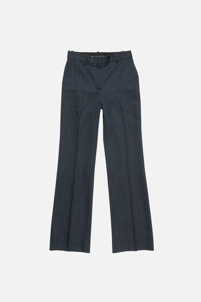 Acne Studios Pinstripe wool suit trousers - Black/Teal blue