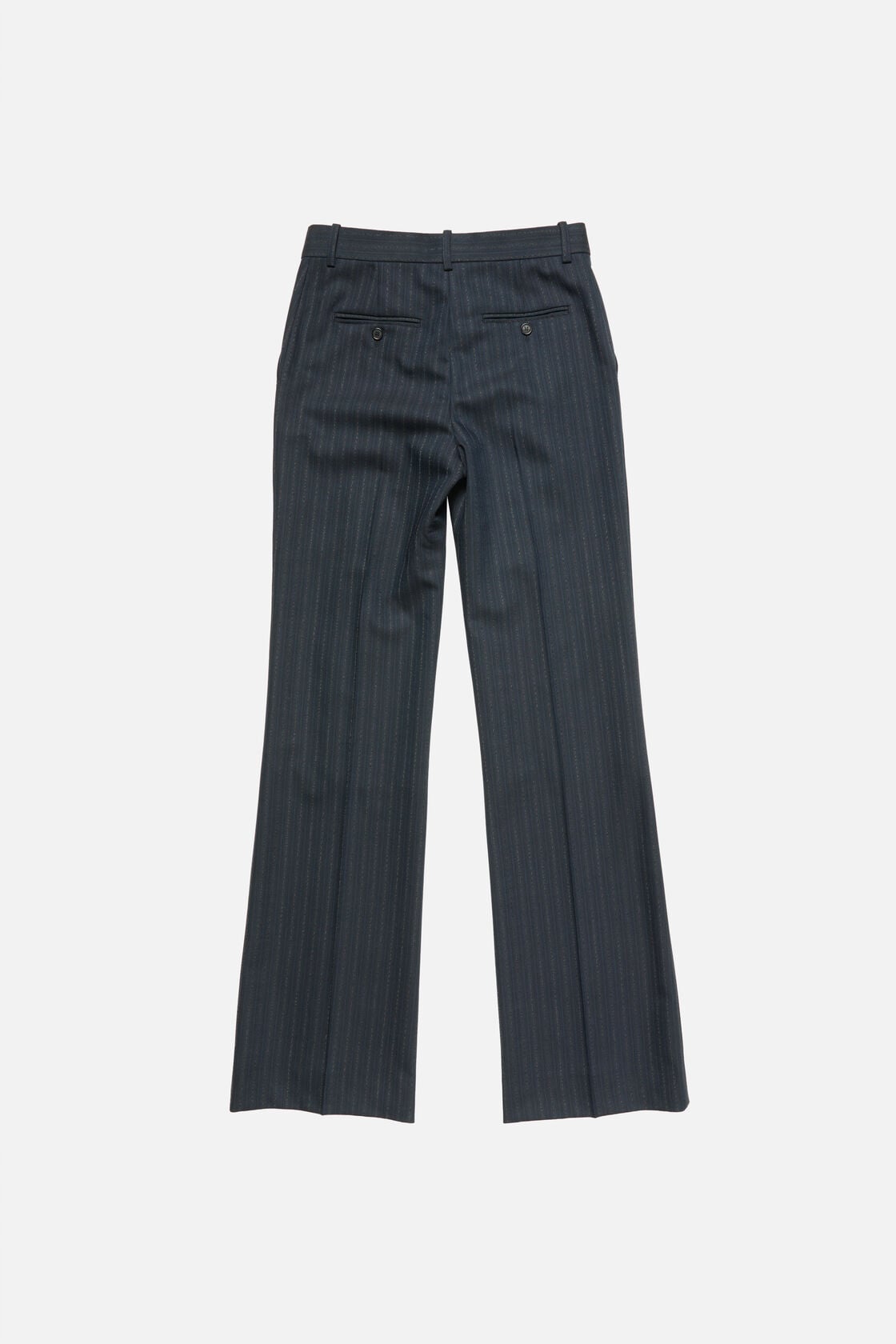 Acne Studios Pinstripe wool suit trousers - Black/Teal blue
