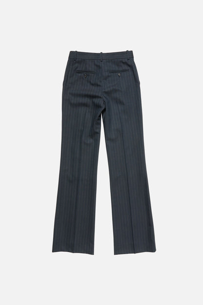 Acne Studios Pinstripe wool suit trousers - Black/Teal blue