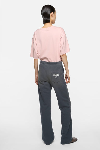 Acne Studios Fleece trousers with stamp logo - Faded black