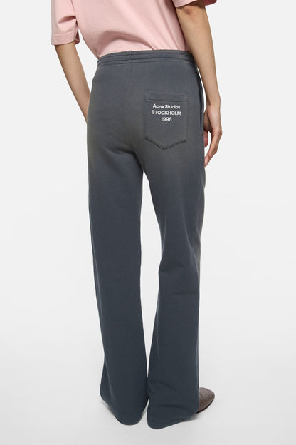 Acne Studios Fleece trousers with stamp logo - Faded black