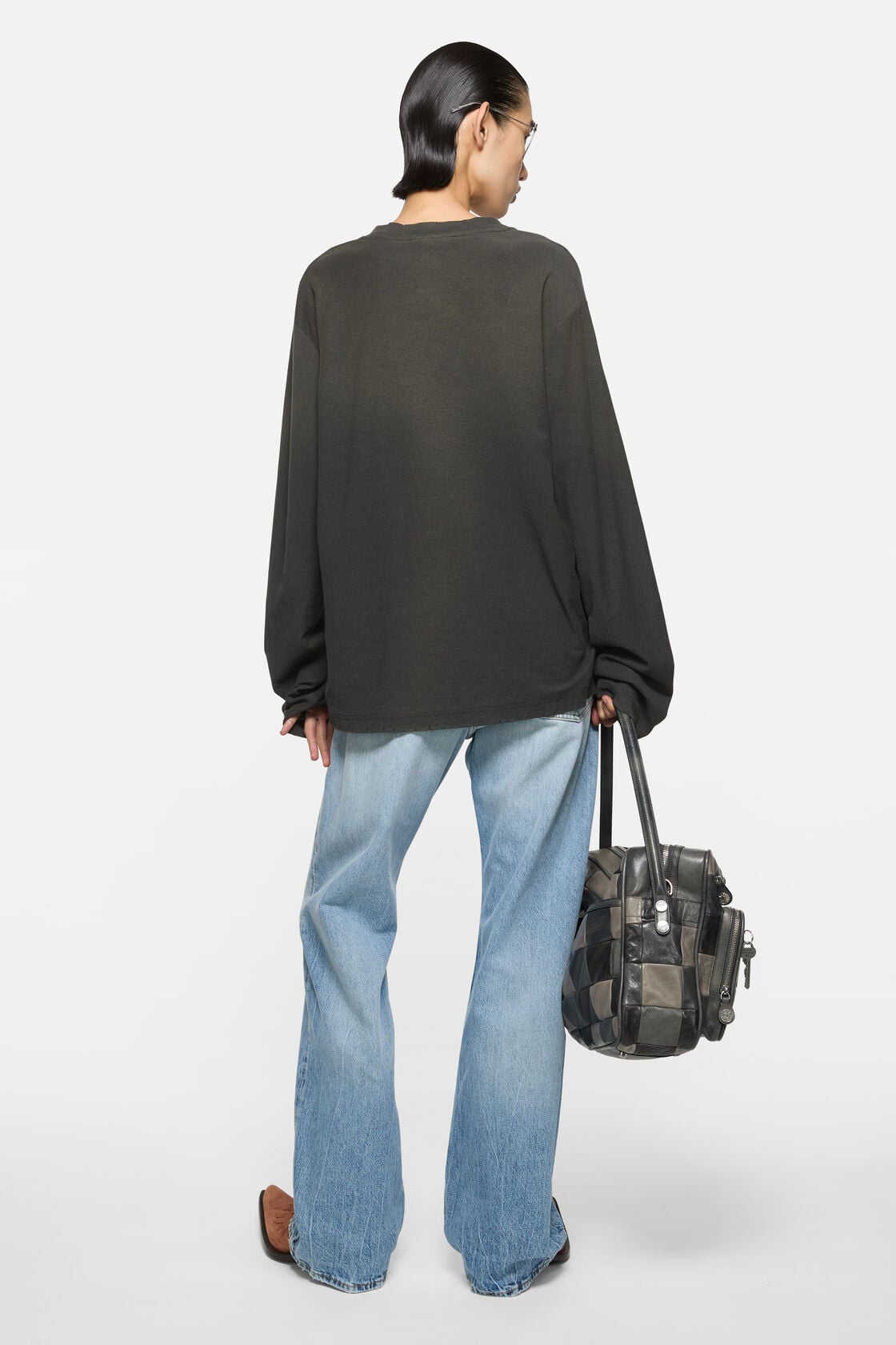 Acne Studios Sprayed 1996 logo t-shirt - Faded black